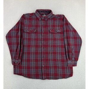 Harley-Davidson Shirt Mens 2XLT Red Plaid Flannel Long Sleeve Button Up Casual